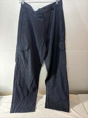 Vintage FNF Men’s Wool Blend Dress Pants 34x32 Made in Russia Blue Y2K Trousers